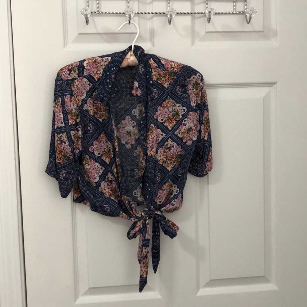 Never worn silky crop top